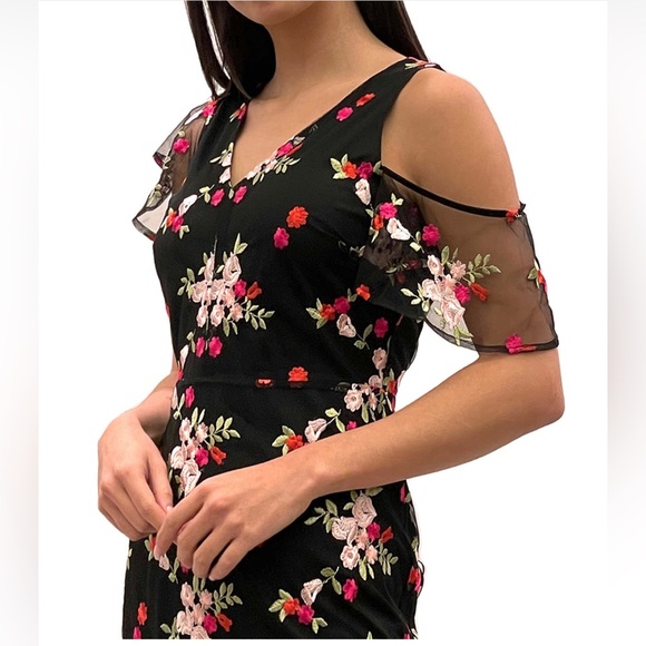 SAM EDELMAN Embroidered Midi Dress | Size 2 - Picture 3 of 11